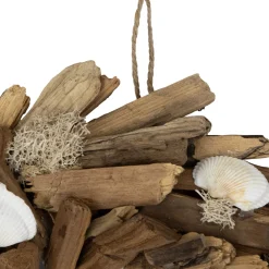 Sale Natural Driftwood and Seashell Artificial Wreath - 14