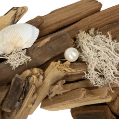 Sale Natural Driftwood and Seashell Artificial Wreath - 14