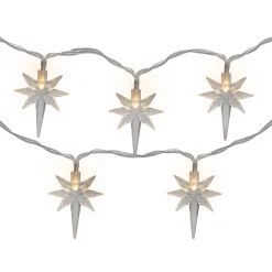 Discount North Star Christmas Light Set - Warm White LED - 3' - Clear Wire - 10ct Battery Operated