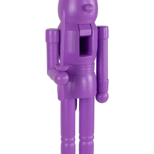Outlet Nutcracker Soldier with Sword Christmas Figure - 15" - Purple Nutcrackers