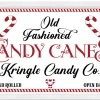 Best Old Fashioned Candy Canes Kringle Candy Co 13.5" x 19.5" Framed Christmas Wall Decor Sign Poster in a Natural Wooden Frame with UV Acrylic Wall