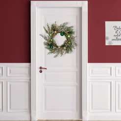 Best Ornaments and Berries Glittered Artificial Christmas Wreath - 24