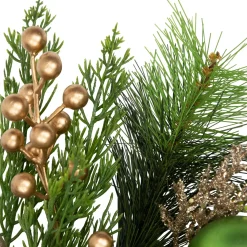 Best Ornaments and Berries Glittered Artificial Christmas Wreath - 24