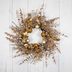 Hot Ornaments, Holly and Berries Artificial Christmas Wreath - 30