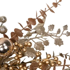 Hot Ornaments, Holly and Berries Artificial Christmas Wreath - 30