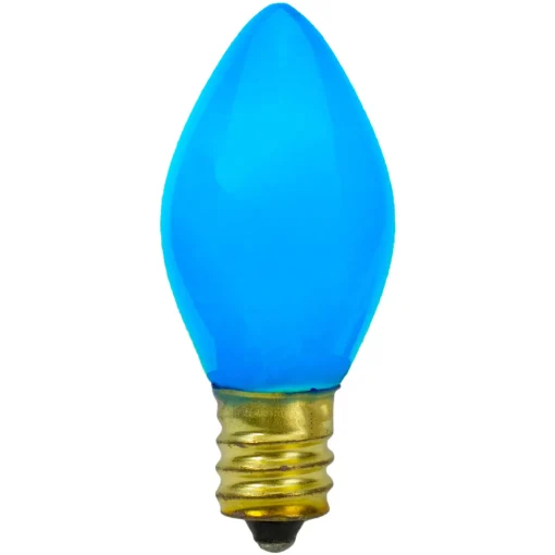 Outlet Pack of 4 Blue Opaque C7 Christmas Replacement Bulbs - 2" Replacement Bulbs