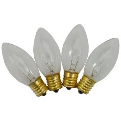 Hot Pack of 4 Clear C9 Transparent Christmas Replacement Bulbs Replacement Bulbs