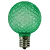 Best Pack of 25 Faceted G50 LED Green Christmas Replacement Bulbs Replacement Bulbs