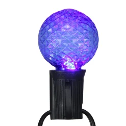 Outlet Pack of 25 Faceted LED G40 Multi-Color Christmas Replacement Bulbs Replacement Bulbs