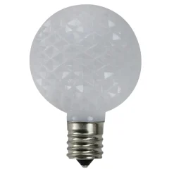 New Pack of 25 Faceted LED G50 White Christmas Replacement Bulbs Replacement Bulbs