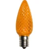 Hot Pack of 4 Faceted Transparent Orange LED C9 Christmas Replacement Bulbs Replacement Bulbs