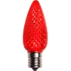New Pack of 4 Faceted Transparent Red LED C9 Christmas Replacement Bulbs C7 & C9 Lights