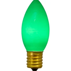 Sale Pack of 4 Green C9 Opaque Christmas Replacement Bulbs Replacement Bulbs