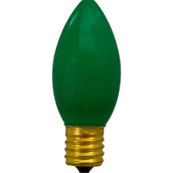 Sale Pack of 4 Green C9 Opaque Christmas Replacement Bulbs Replacement Bulbs
