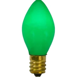 Sale Pack of 4 Green Opaque C7 Christmas Replacement Bulbs Replacement Bulbs