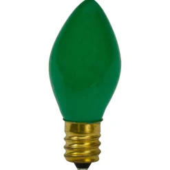 Sale Pack of 4 Green Opaque C7 Christmas Replacement Bulbs Replacement Bulbs