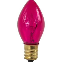Outlet Pack of 25 Incandescent C7 Pink Christmas Replacement Bulbs Replacement Bulbs