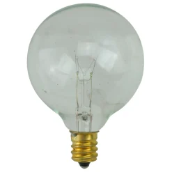 New Pack of 25 Incandescent G50 Clear Christmas Replacement Bulbs Replacement Bulbs