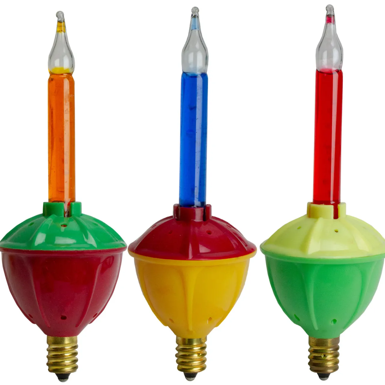 Best Pack of 3 Multi-Color C7 Retro Bubble Light Replacement Christmas Bulbs Replacement Bulbs