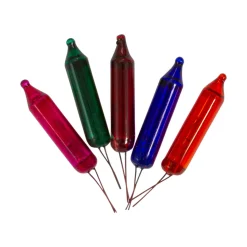 Sale Pack of 5 Multi-Color Mini Christmas Replacement Bulbs, 2.5 Volts Replacement Bulbs