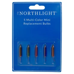 Sale Pack of 5 Multi-Color Mini Christmas Replacement Bulbs, 2.5 Volts Replacement Bulbs