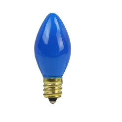 New Pack of 25 Opaque C7 Blue Christmas Replacement Bulbs Replacement Bulbs