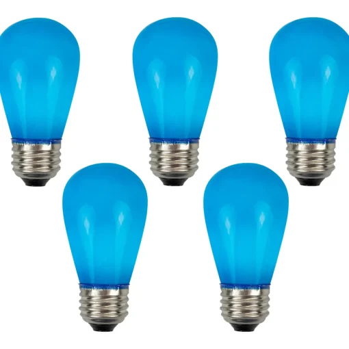 Hot Pack of 25 Opaque LED S14 Blue Christmas Replacement Bulbs Replacement Bulbs
