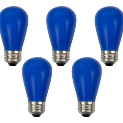 Hot Pack of 25 Opaque LED S14 Blue Christmas Replacement Bulbs Replacement Bulbs