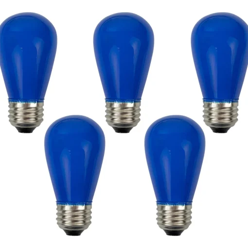 Hot Pack of 25 Opaque LED S14 Blue Christmas Replacement Bulbs Replacement Bulbs