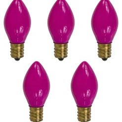 Discount Pack of 25 Opaque Pink C7 Christmas Replacement Bulbs Replacement Bulbs
