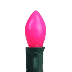 Clearance Pack of 4 Opaque Pink LED C7 Christmas Replacement Bulbs Replacement Bulbs