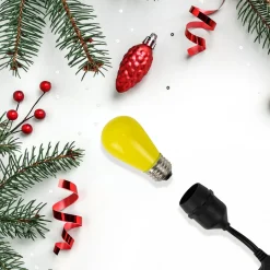 Discount Pack of 25 Opaque Yellow LED S14 Christmas Replacement Light Bulbs - 1.3 Watts Replacement Bulbs