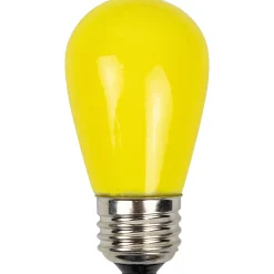 Discount Pack of 25 Opaque Yellow LED S14 Christmas Replacement Light Bulbs - 1.3 Watts Replacement Bulbs