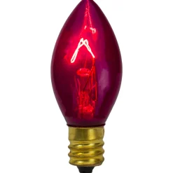 New Pack of 4 Pink Twinkle C7 Transparent Christmas Replacement Bulbs Replacement Bulbs