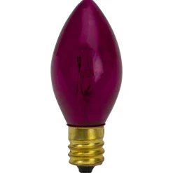 New Pack of 4 Pink Twinkle C7 Transparent Christmas Replacement Bulbs Replacement Bulbs