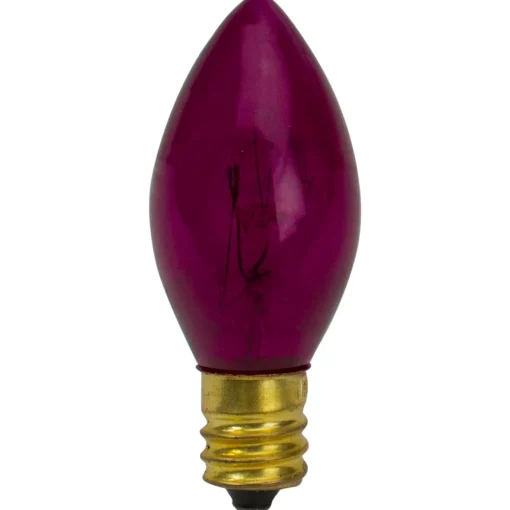 New Pack of 4 Pink Twinkle C7 Transparent Christmas Replacement Bulbs Replacement Bulbs