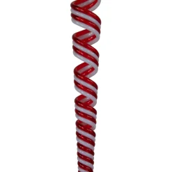 Best Pack of 4 Red and White Candy Curls Christmas Ornaments 7