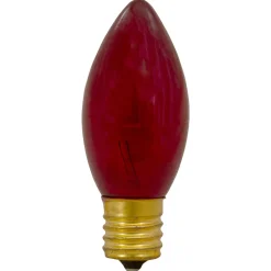 Sale Pack of 4 Red C9 Transparent Christmas Replacement Bulbs Replacement Bulbs