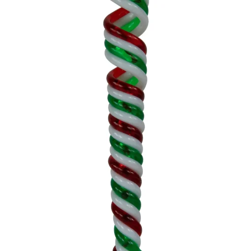 Outlet Pack of 4 Red, White and Green Candy Curls Christmas Ornaments 7" Food & Beverage
