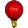 Online Pack of 25 Transparent G40 Red Christmas Replacement Bulbs Replacement Bulbs