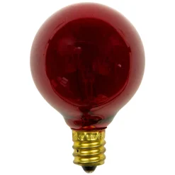 Online Pack of 25 Transparent G40 Red Christmas Replacement Bulbs Replacement Bulbs
