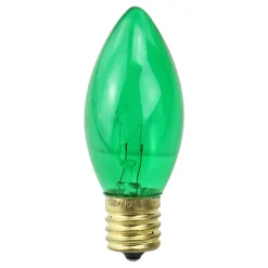 Sale Pack of 25 Transparent Green C9 Christmas Replacement Bulbs Replacement Bulbs
