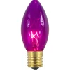 Outlet Pack of 25 Transparent Purple C9 Christmas Glass Replacement Bulbs Replacement Bulbs