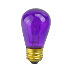 Clearance Pack of 25 Transparent Purple S14 Christmas Replacement Bulbs Replacement Bulbs