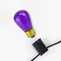 Clearance Pack of 25 Transparent Purple S14 Christmas Replacement Bulbs Replacement Bulbs