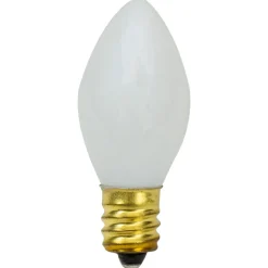 Sale Pack of 4 White Opaque C7 Christmas Replacement Bulbs Replacement Bulbs