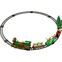 Outlet 22pc Battery Operated Lighted and Animated Christmas Train Set with Working Smokestack Trains
