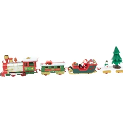 Outlet 31pc Battery Operated Lighted and Animated Christmas Tree Train Set with Sound Trains