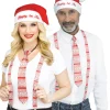 Clearance 3pc Red and White Reindeer Holly Day Christmas Suspender Kit - One Size Fits Most Costumes