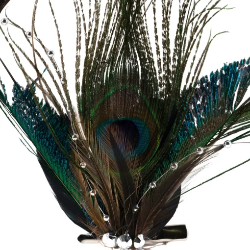 Hot Peacock Ocelli Feather Clip-On Christmas Ornament -6" Animals